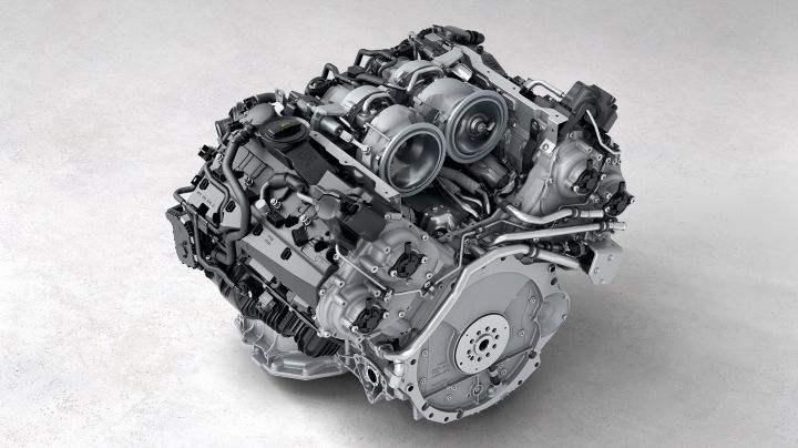 מנוע V8 טווין־טורבו בנפח 4.0 ליטר ב־Panamera Turbo E-Hybrid.